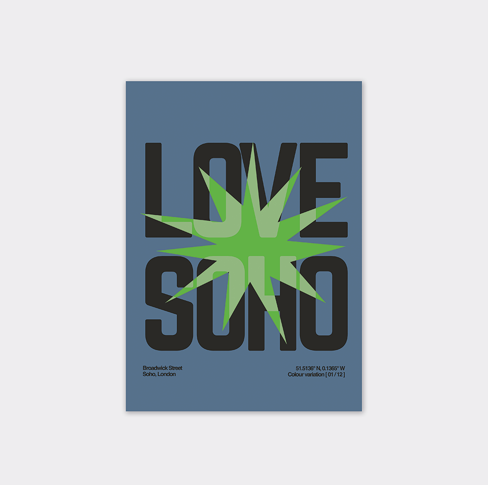 Love Soho 01/12 - Giclee Fine Art - Typography