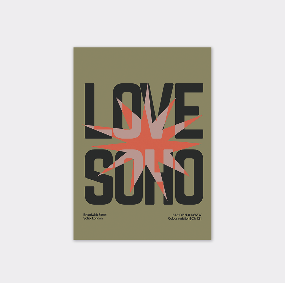 Love Soho 03/12 - Giclee Fine Art - Typography