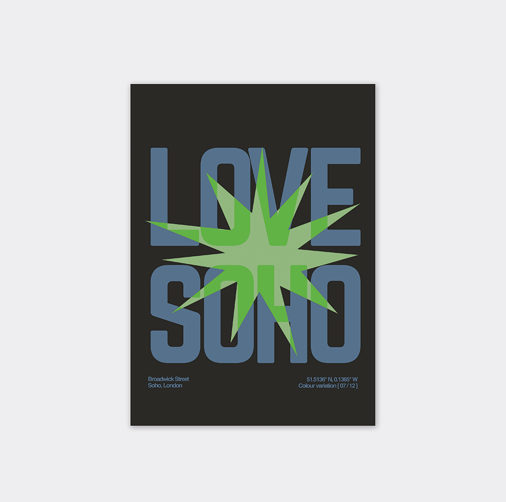 Love Soho 07/12 - Giclee Fine Art - Typography