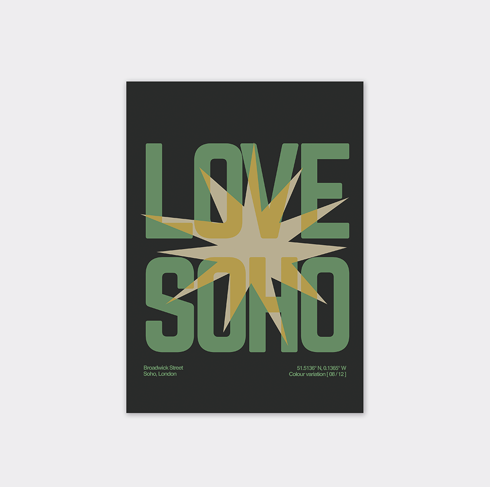 Love Soho 08/12 - Giclee Fine Art - Typography