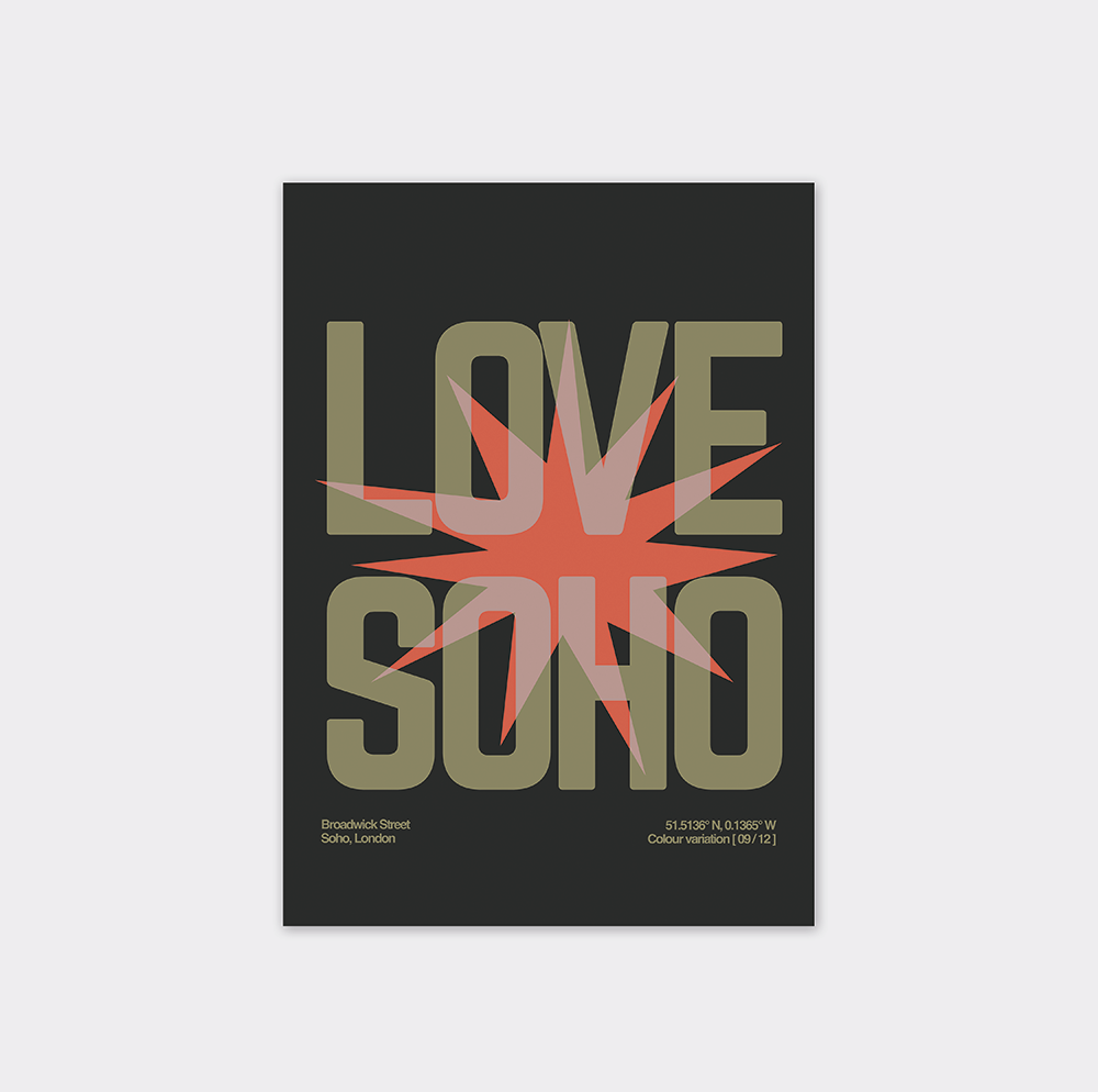 Love Soho 09/12 - Giclee Fine Art - Typography