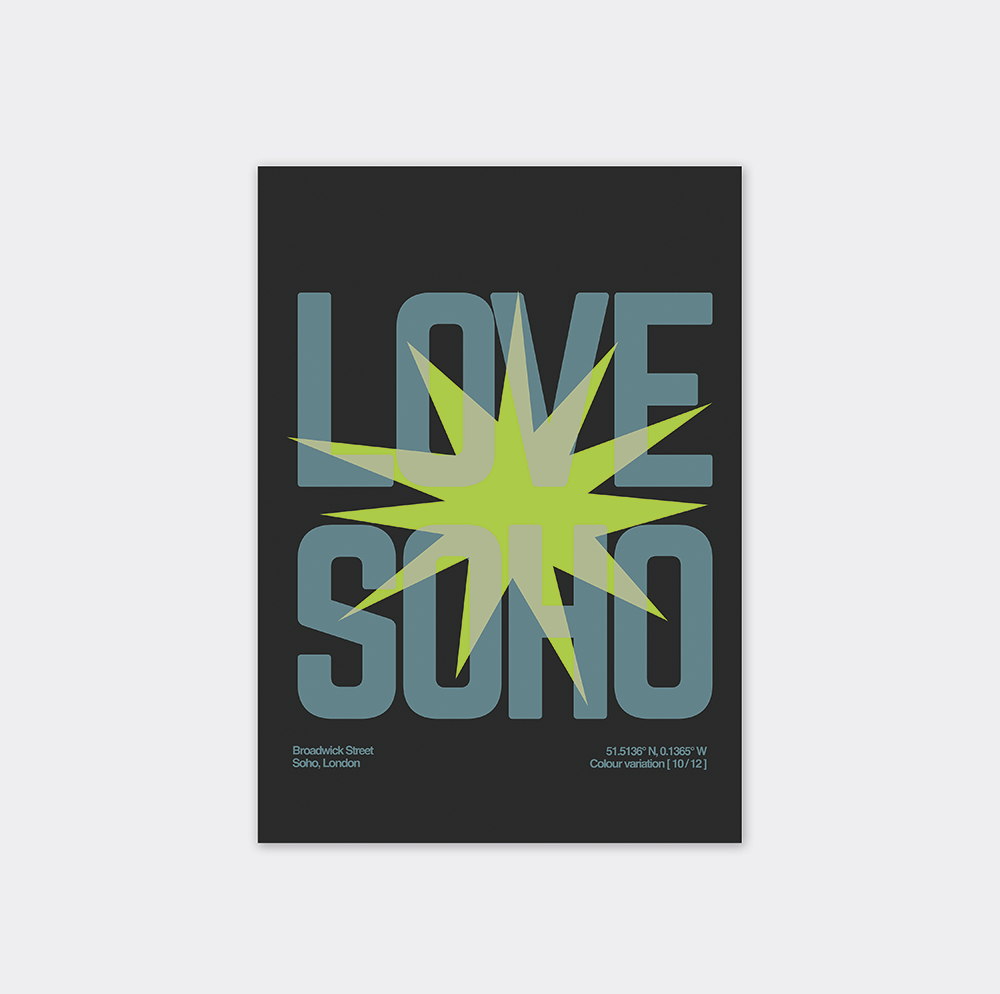 Love Soho 10/12 - Giclee Fine Art - Typography