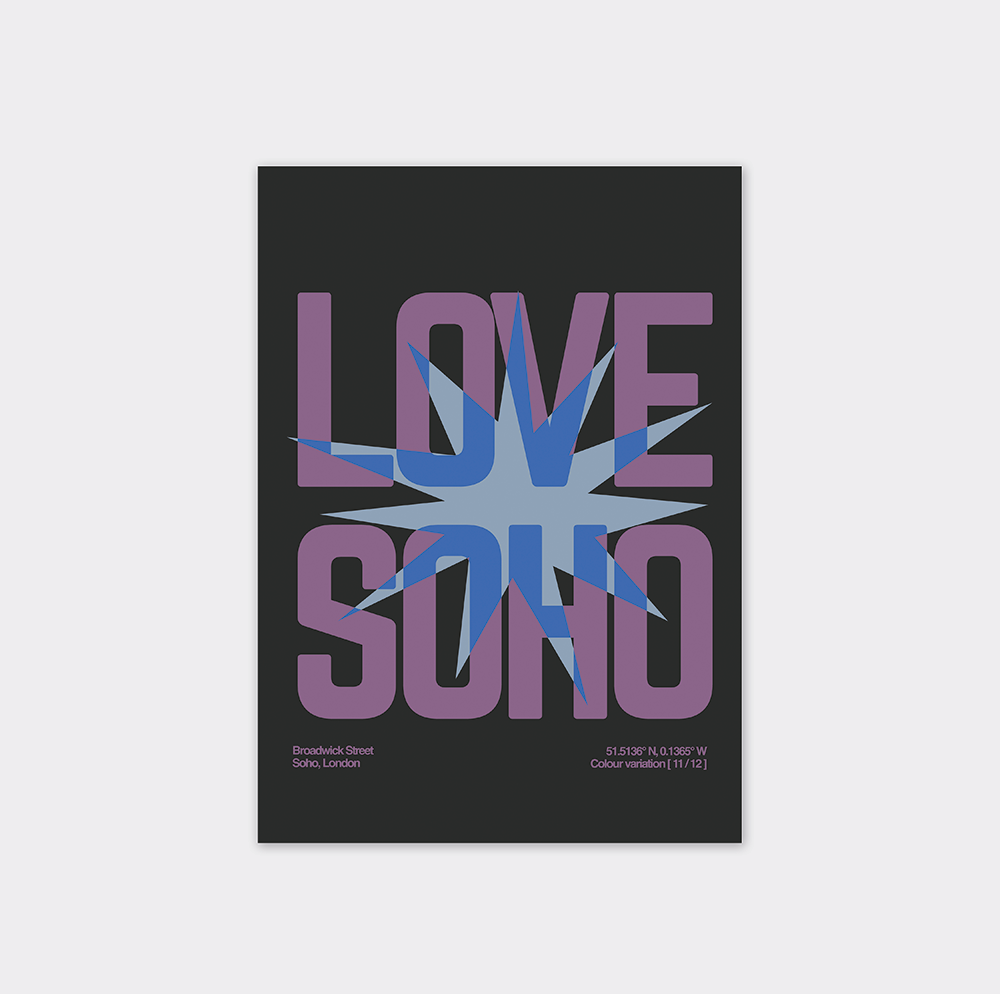 Love Soho 11/12 - Giclee Fine Art - Typography
