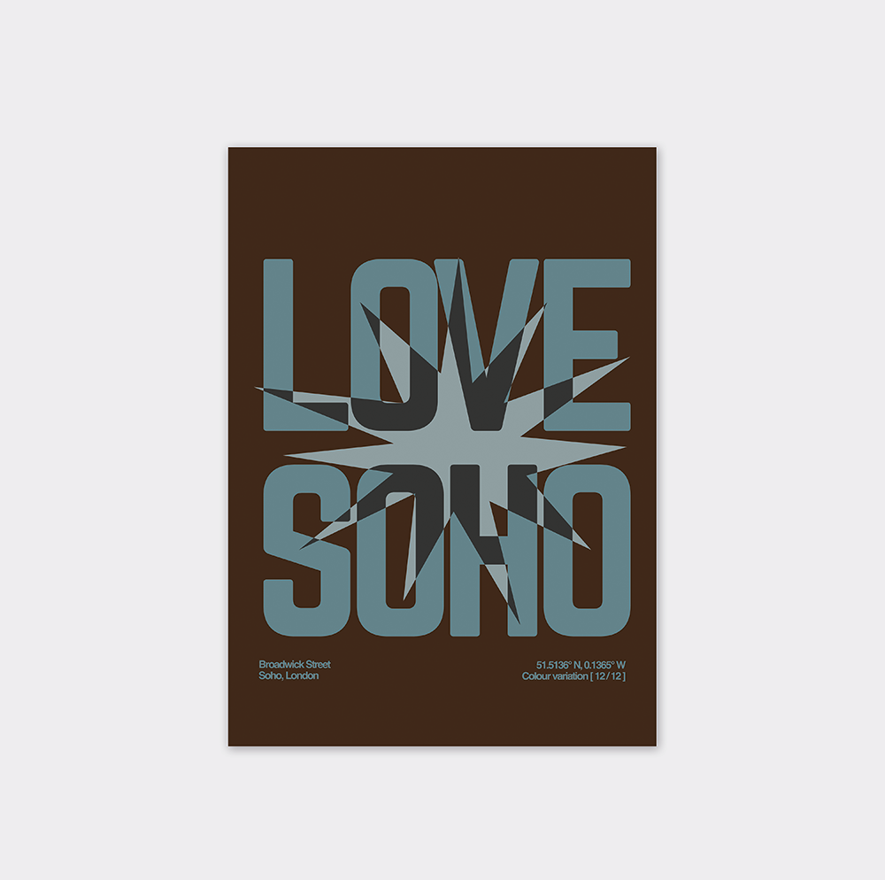 Love Soho 12/12 - Giclee Fine Art - Typography