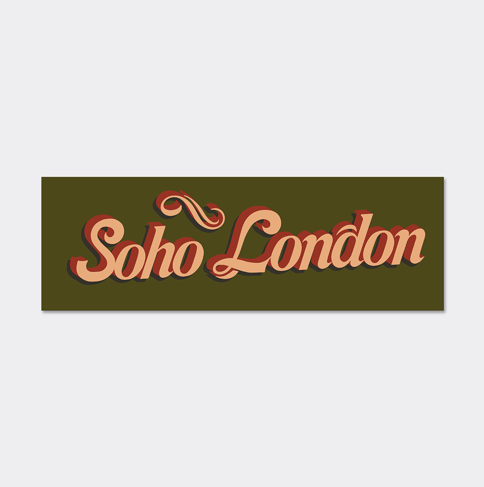 Retro Signage - Olive - Giclee Fine Art Print