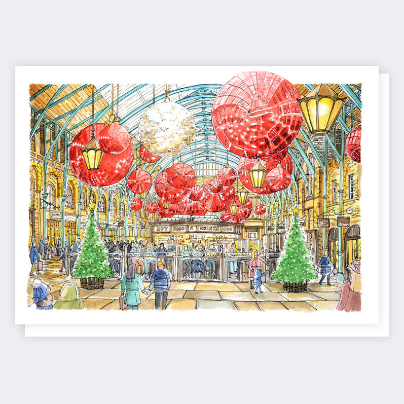 Covent Garden Apple Market - Christmas Card - Architecture
