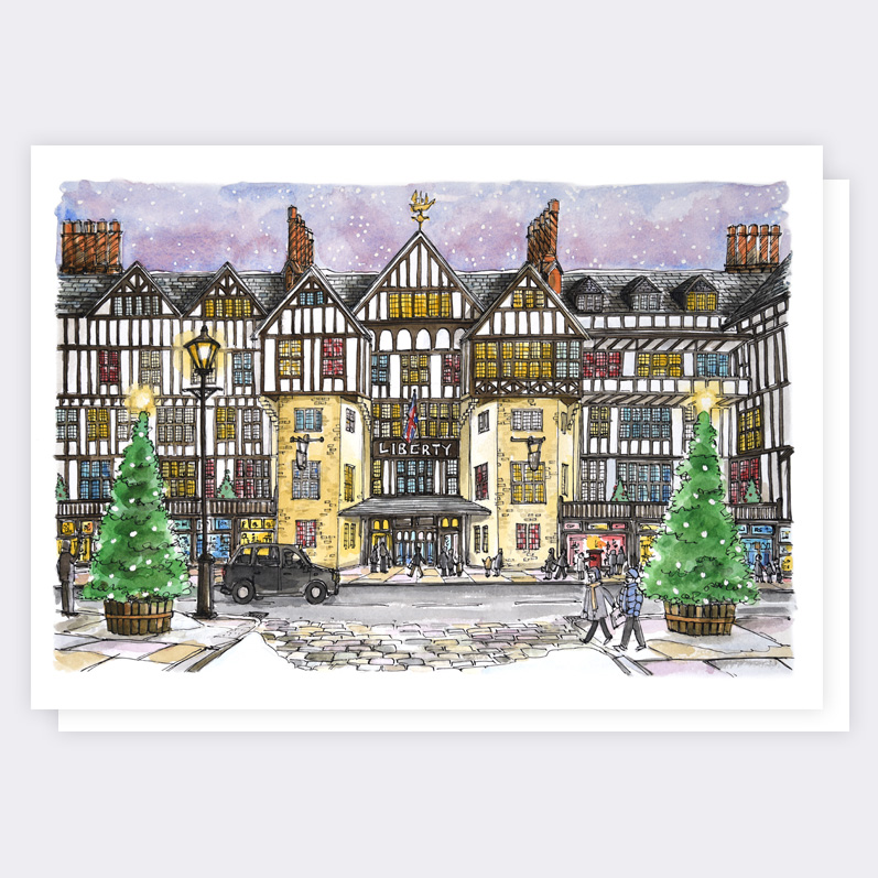 Liberty London - Christmas Card - Architecture